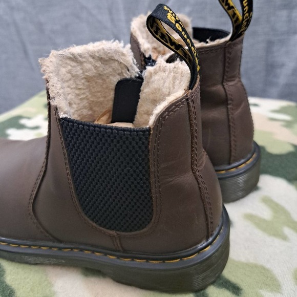 Dr Martens 2976 Leonore J Brown Leather Side ZIp Ankle Boots Size 5 Women - Picture 4 of 10